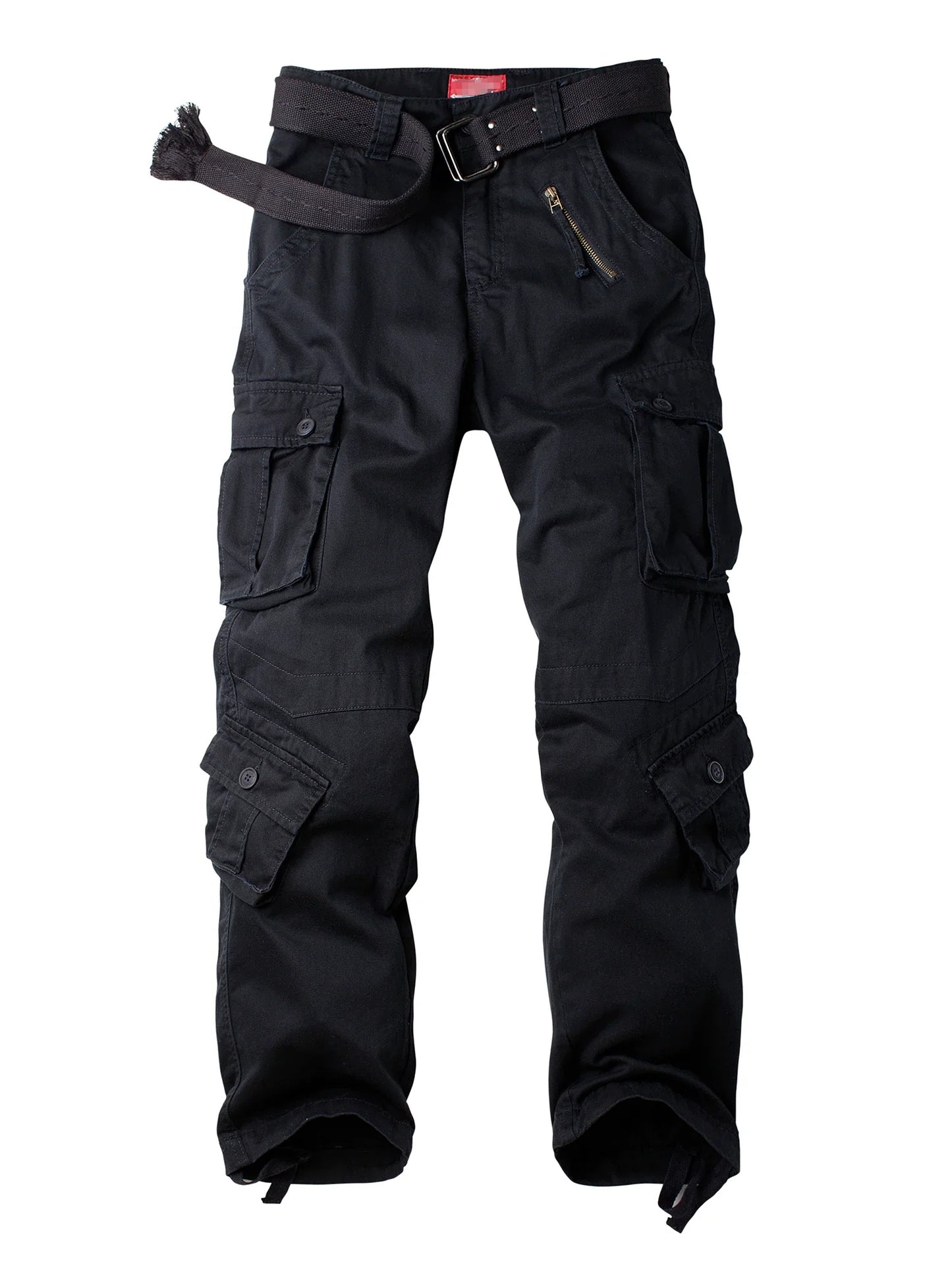 Men's Casual Cargo Pants Military Army Camo Pants Combat Work Pants with 8 Pockets(No Belt)
