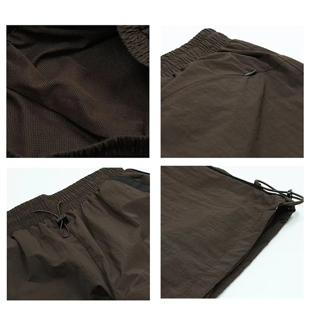 Baggy Pants for Men Parachute Vintage Oversize Joggers Harajuku Streetwear Sweatpants Black Wide Leg Trousers Male