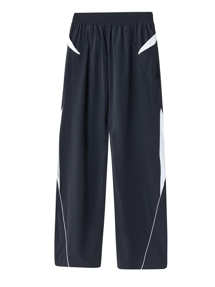 saferido Parachute Sports Pants for Men Jogging Sweatpants Wide Leg Trousers Male Black Streetwear Loose Casual American Street