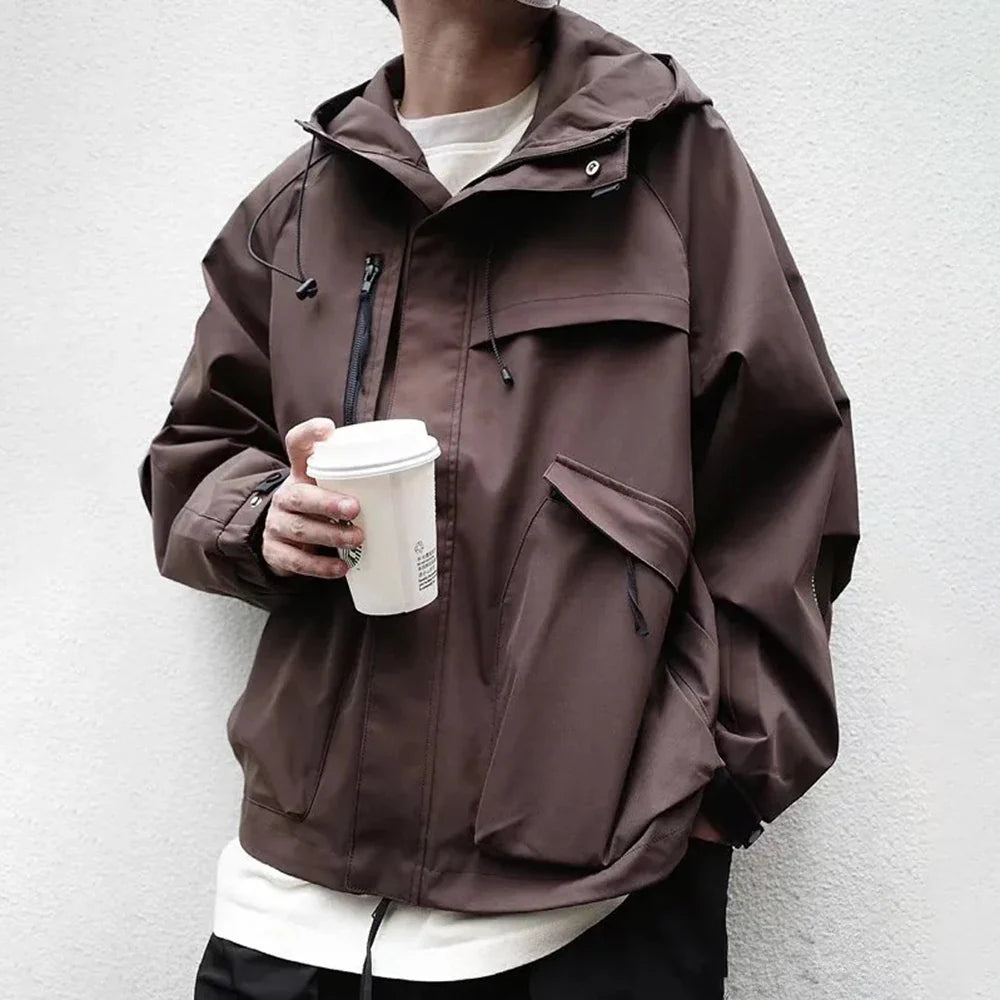 saferido Mens Work Clothes Jacket American Style Outdoor Windproof And Waterproof Autumn Winter Fashion Trend Loose Work Clothes Jacket