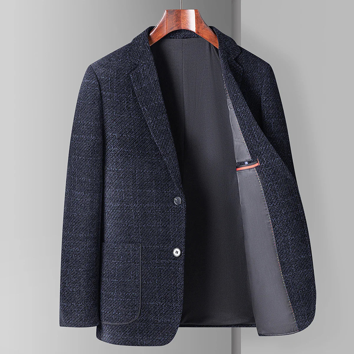 High-end Fashion Casual Suit for Men Autumn and Winter Light Luxury Business Single West Texture Will Be Ironed Men's Suit Coat