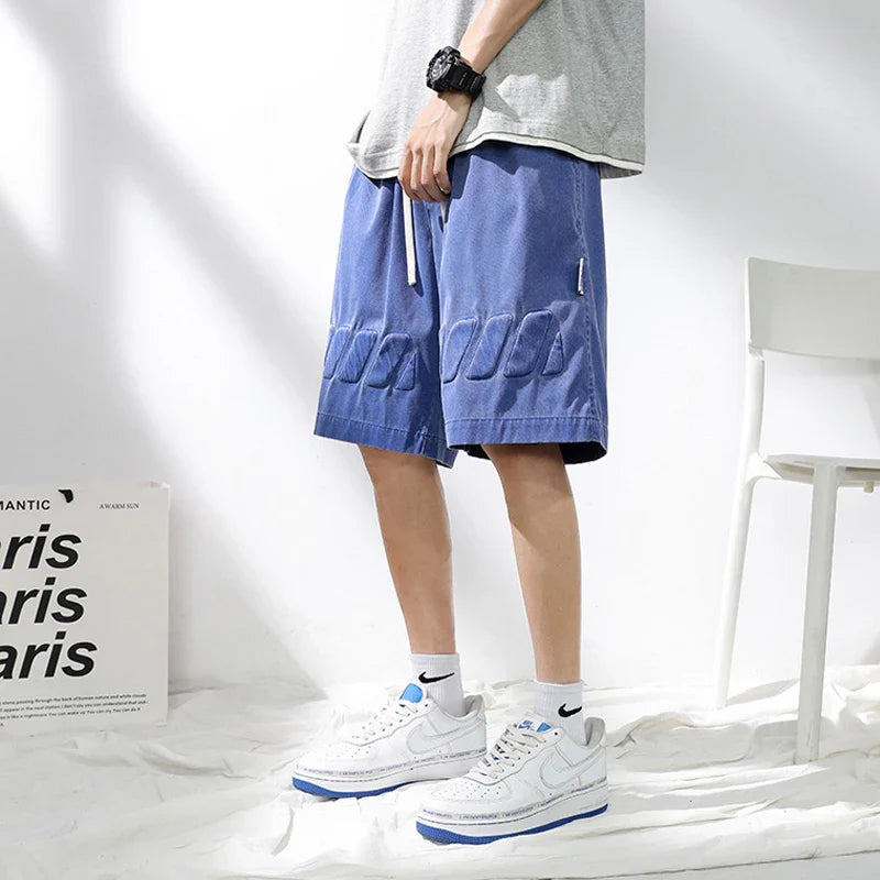 saferido Korean Clothes for Teenagers High Quality Brand Casual Vintgae Baggy Shorts Summer New Trendyol Oversize Men Shorts