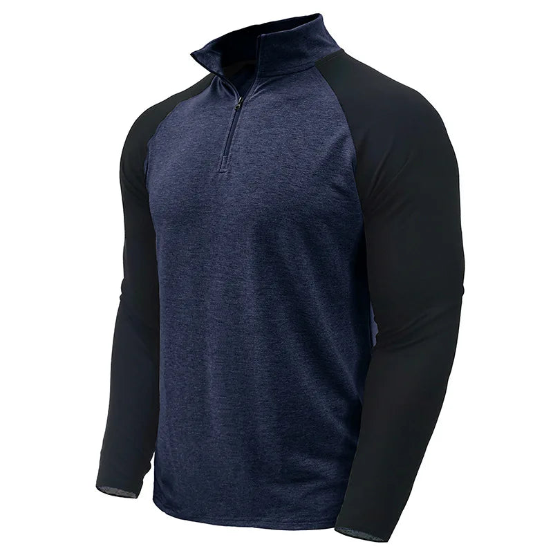 saferido Men Sweatshirts Spring Men's Hoodies Pullover Half Zipper Male Sports Hoody Outdoor Autumn Solid Color Turtleneck Sweaters