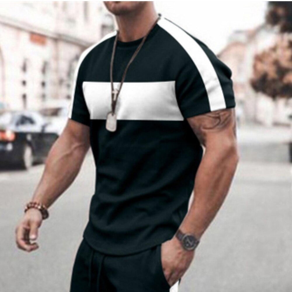 Men's T-shirt Checked Printed Loose Oversized Men' Top Holiday Casual Clothing Daily Short Sleeve T-shirt Fitness Sweatshirt Y2k