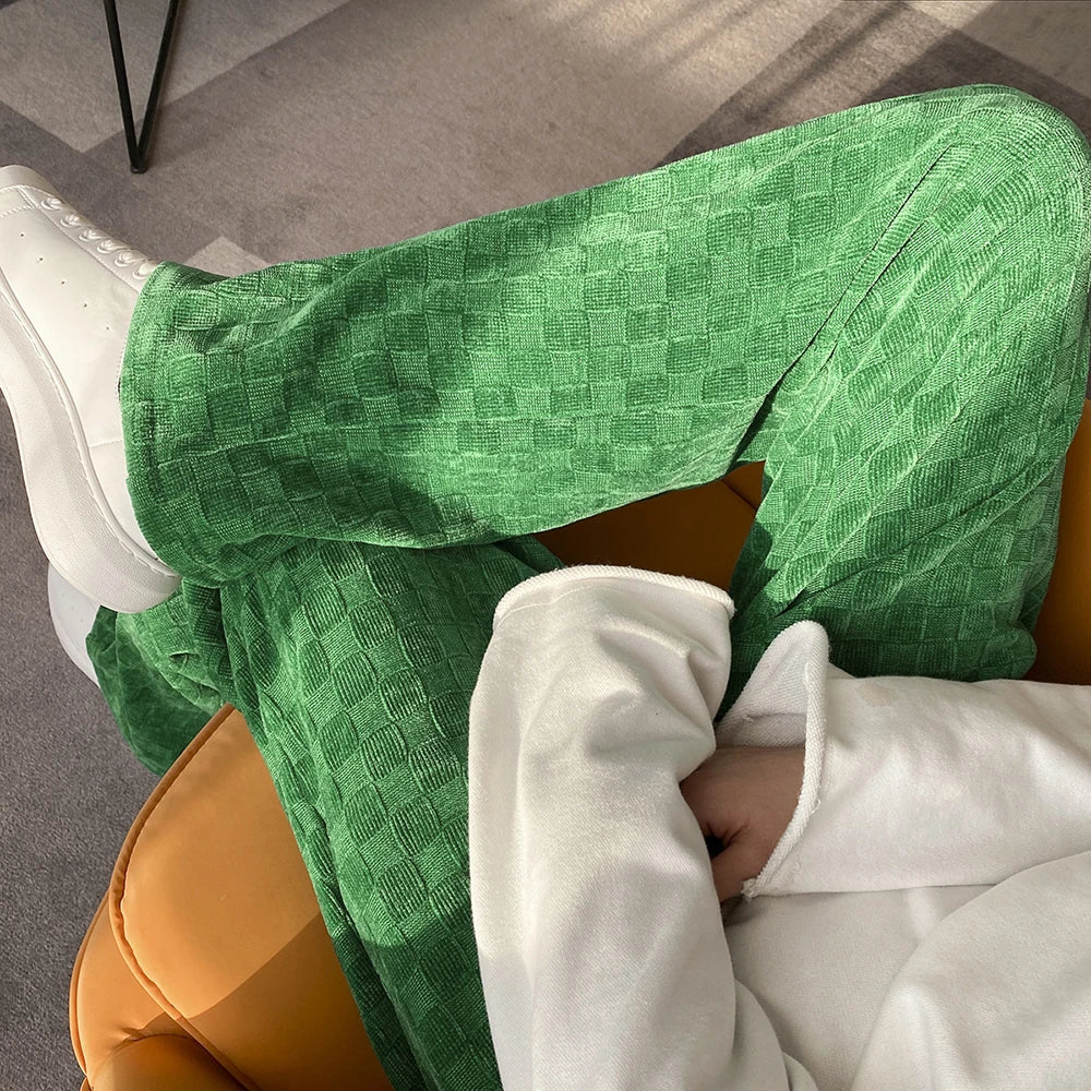 saferido Men's Plaid Straight Oversize Men Casual Pants Fashion Brand Hip Hop Trousers For Female Harajuku Korean Clothing Pants