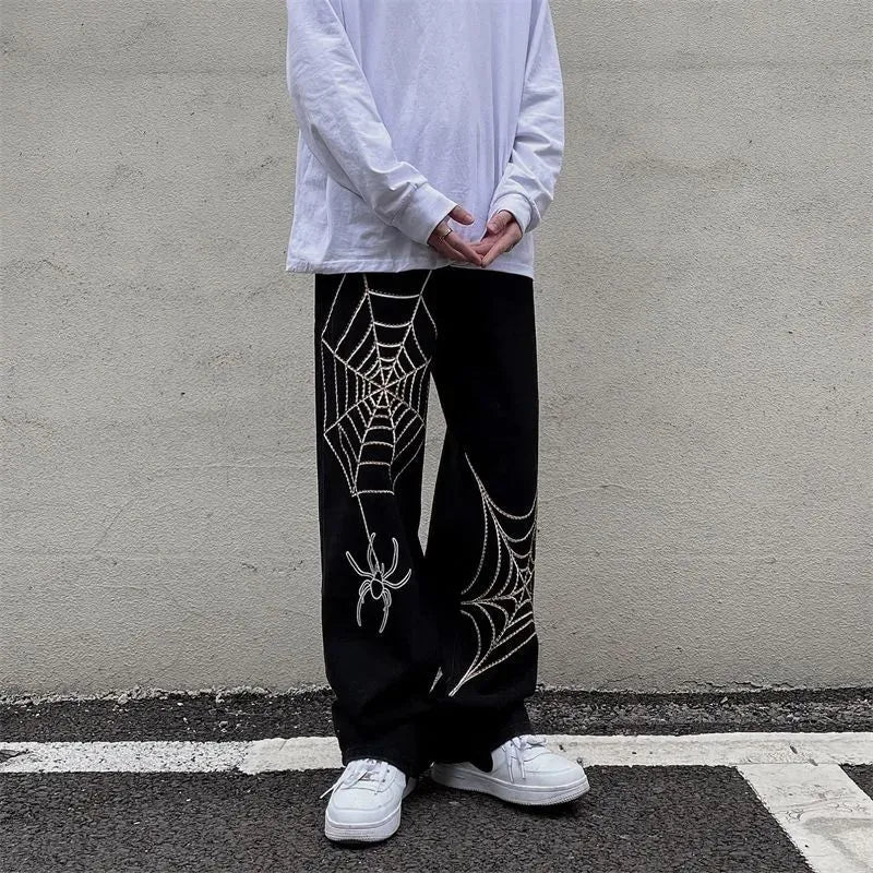 Streetwear Y2k Pants Anime Sweatpants Male Wide Leg Oversize Pants Men Techwear Baggy Straight Trousers
