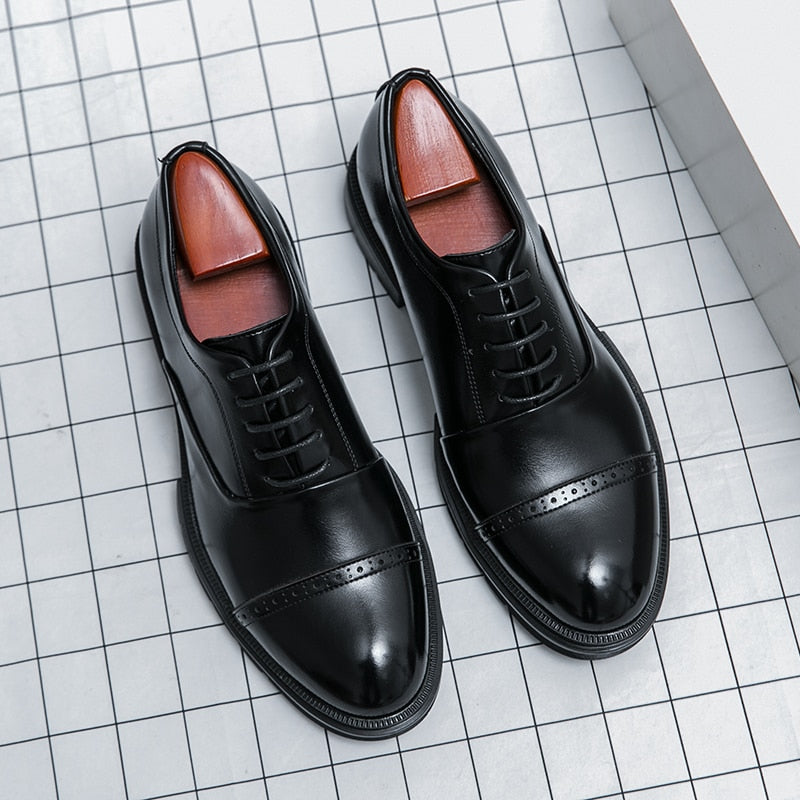 saferido Men Dress Shoes Formal Oxfords Classic Business Office Wedding Shoes Wear Elegant Casual Leather Men Shoes
