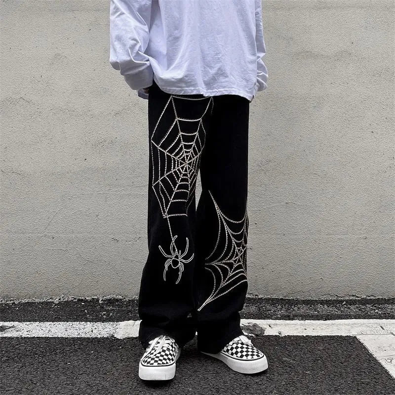 Streetwear Y2k Pants Anime Sweatpants Male Wide Leg Oversize Pants Men Techwear Baggy Straight Trousers