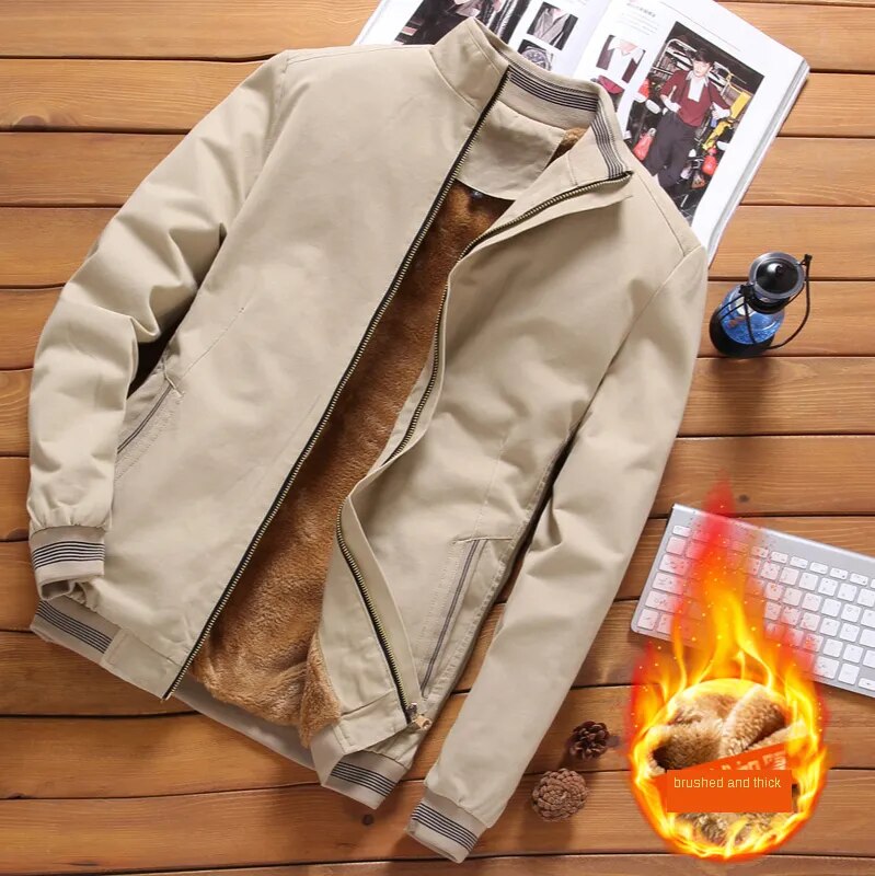 Winter Jackets Men's Puffer Cotton Fleece Bomber Jacket Men Autumn Fashion Streetwear Slim Fit Warm Coats Cold Clothing M-5XL