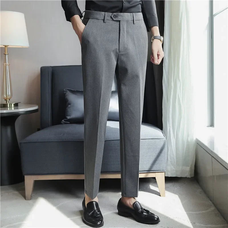 Men Dress Pants Autumn New Slim Fit Casual Pantalon Homme Wedding Party Formal Suit Trousers Men Clothing Oversized 28-42