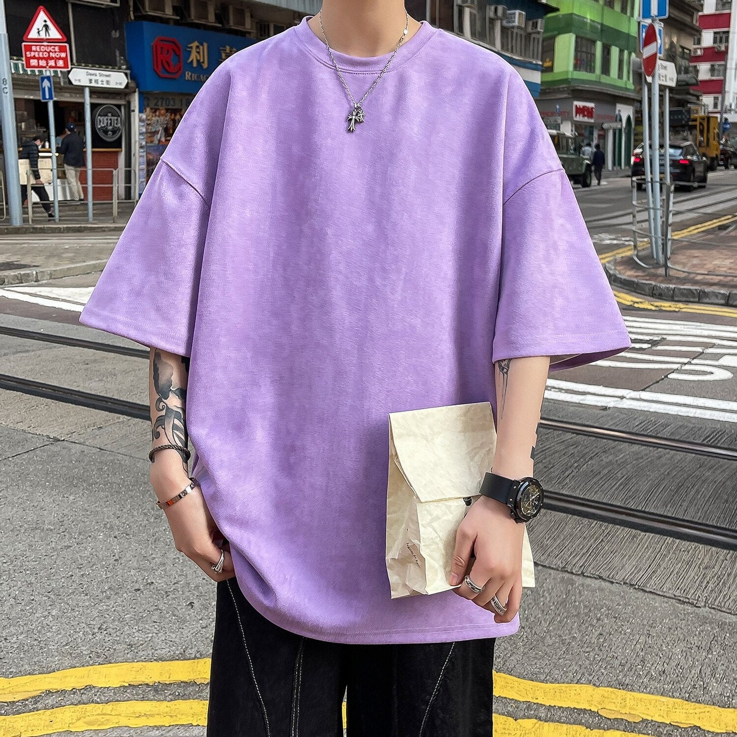 New Design Men's T Shirt Summer Fashion Loose Basic Solid O-Neck T Shirts Women Casual Short Sleeve Hip Hop Top Tees Streetwears