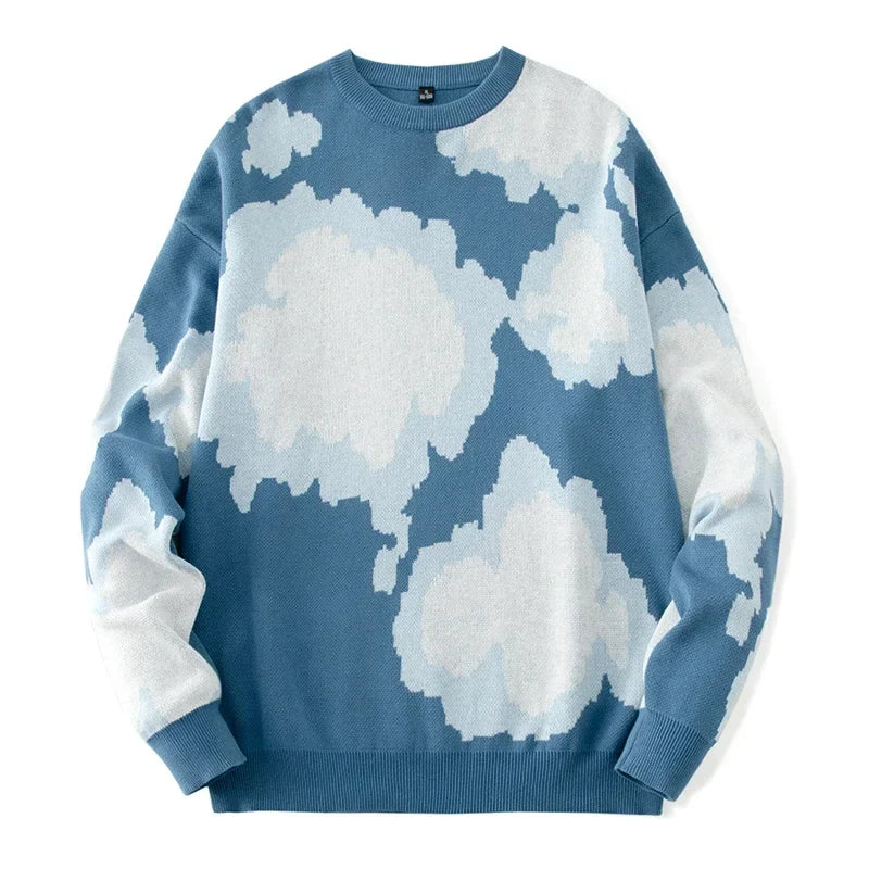 New Autumn Winter Casual Sweater Men Loose Harajuku Style Round Neck Long Sleeve Mens Fashion Pullovers Trendy Sweaters
