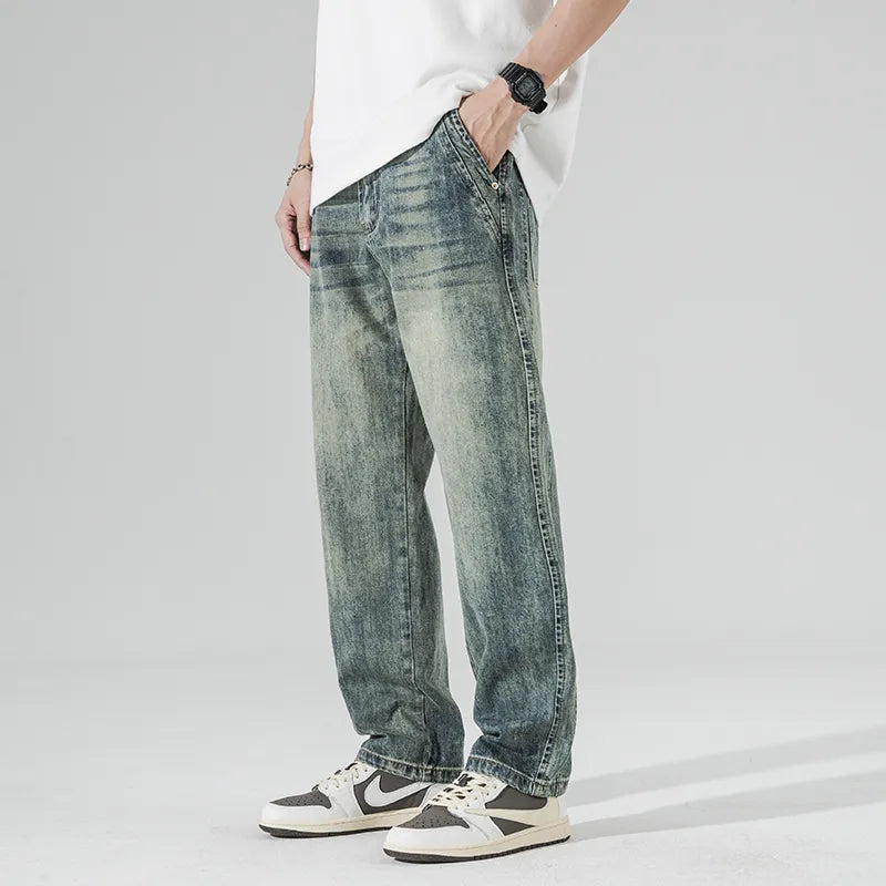 Baggy Jeans Men Wide Leg Pants Casual Oversize Jeans For Men Clothing Loose Fit Streetwear Vintage Male Denim Trousers New