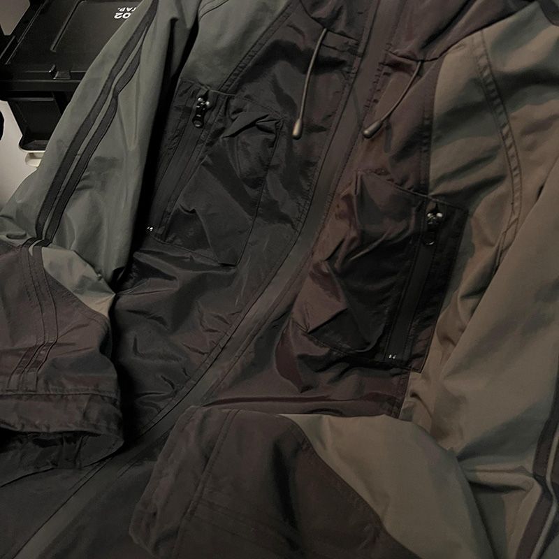Streetwear Techwear Jacket Women Windbreakers Vintage Harajuku Oversize Track Jackets Outdoor Zipper Hooded Anorak Coat