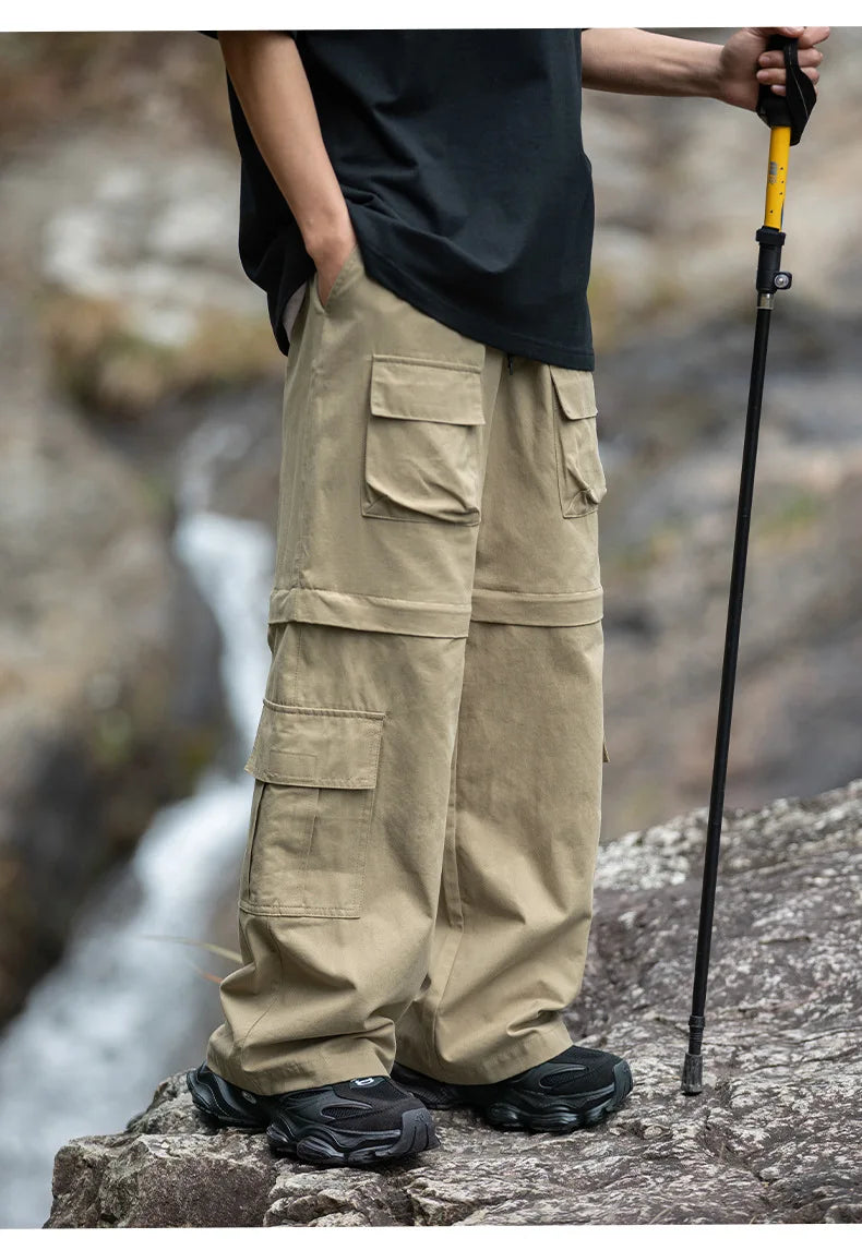 saferido 2024 New Cargo Pants Men Oversize Outdoor Casual Trousers Multi Pocket Pure Cotton Jogging Pants Mans Streetwear Hip Hop