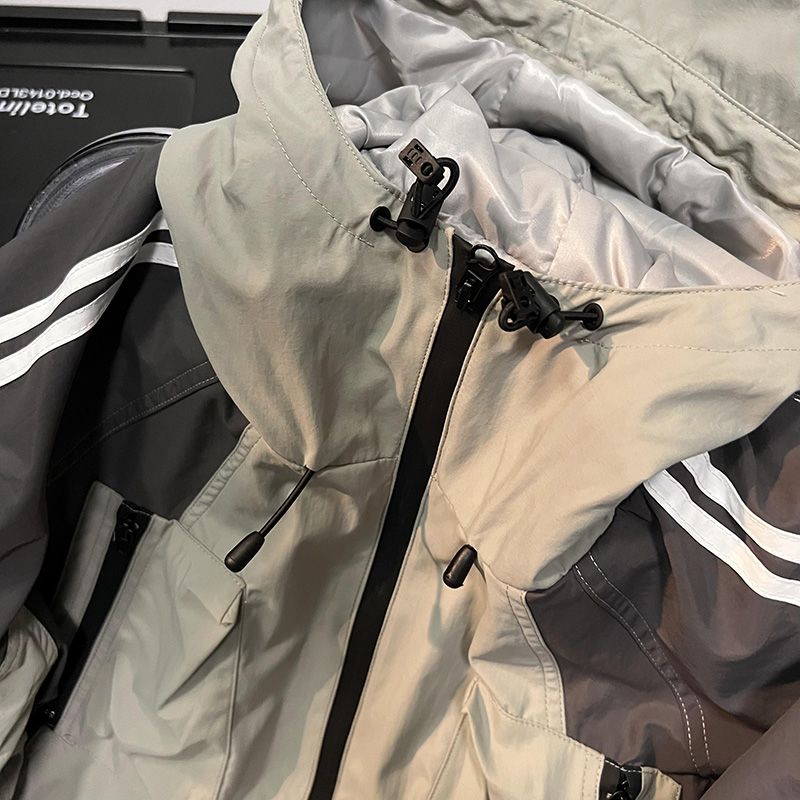 Streetwear Techwear Jacket Women Windbreakers Vintage Harajuku Oversize Track Jackets Outdoor Zipper Hooded Anorak Coat