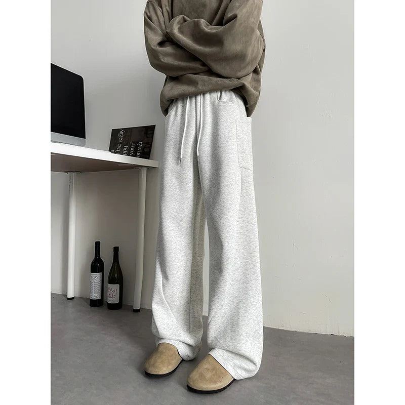 saferido Mens Chic Pocket Long Pants Autumn New Men's Casual Mopping Trousers Harajuku Streetwear Sport Running Sweatpants 5XL-M