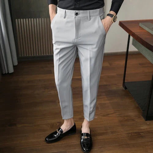 saferido New Style Men's Spring Slim Fit Business Suit Trousers/Male Pure Color Stretch Pencil Pants Man Dress Pants Brand Clothing