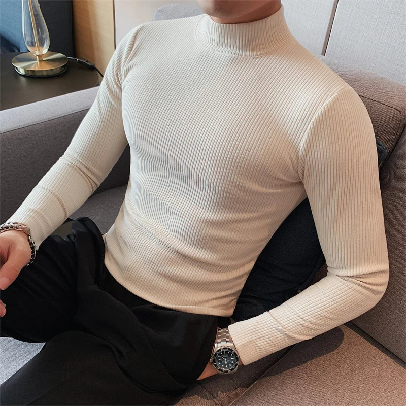 saferido British Style Brand Clothing Men High Quality Long Sleeve T-Shirts/Men's Autumn Winter Keep Warm Leisure T-shirt Plus Size S-4XL