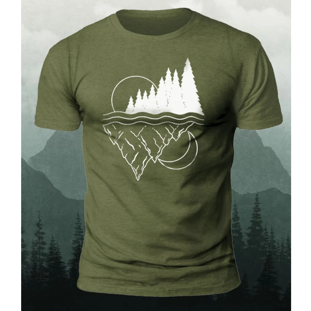 Summer Men's T-shirt Simple Print Round Neck Short-sleeved Y2k T-shirt Casual Versatile Men's Tops Fashion Oversized T-shirt