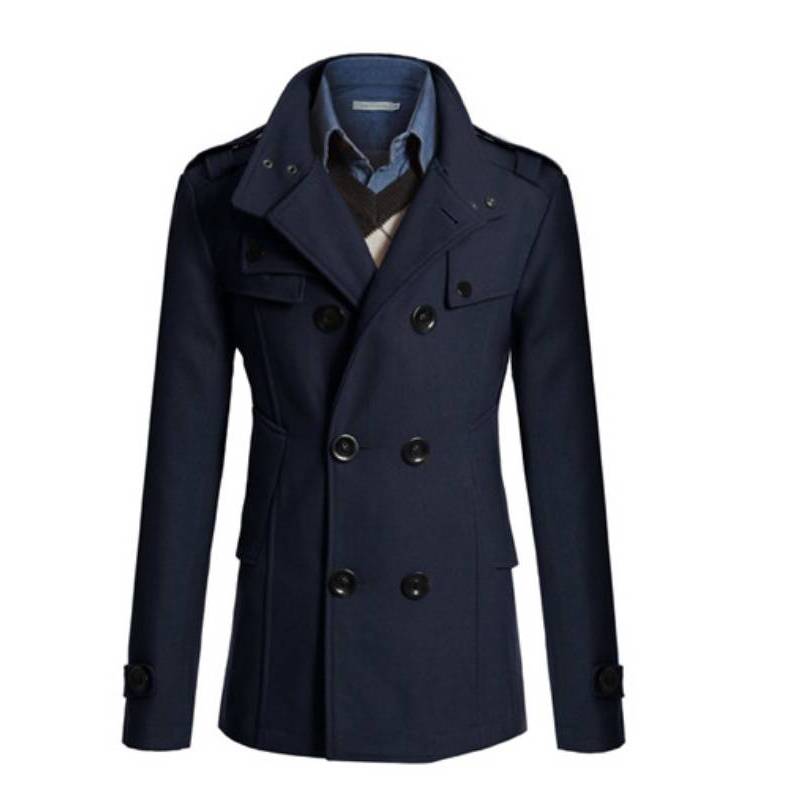 New Coat High Quality Men's Jackets Spring And Autumn Woolen Jacket For Men Overcoat for Male Double Breasted Coat Coat For Men