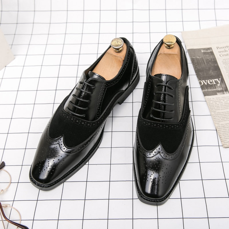 saferido Classic High Quality Pointed FASHION Oxford Shoes Lace Up Men's Shoes Pointed Style Luxury Moccasin Casual Luxury Leather Shoes