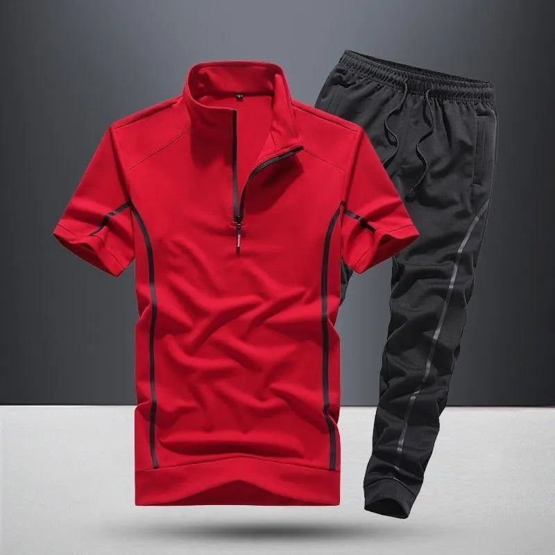 Top Pants Sets Man Polyester T Shirt Slim Fit Sports Suits Cotton Essential Fashion Tracksuit Cheap Young La Kpop Men's Clothing