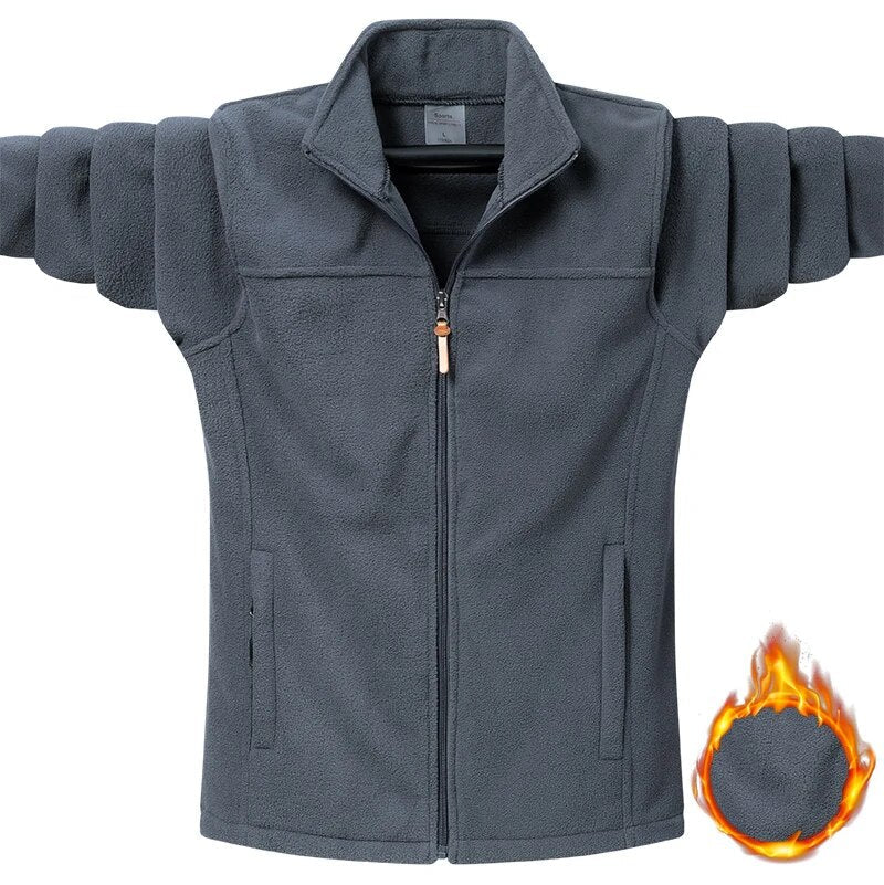 US Plus Size 9XL New Winter Fleece Jacket Men Tactical Softshell Fleece Camping Work Coat Fashion Thick Warm Harajuku Parkas Man