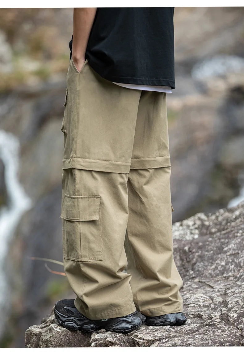 saferido 2024 New Cargo Pants Men Oversize Outdoor Casual Trousers Multi Pocket Pure Cotton Jogging Pants Mans Streetwear Hip Hop