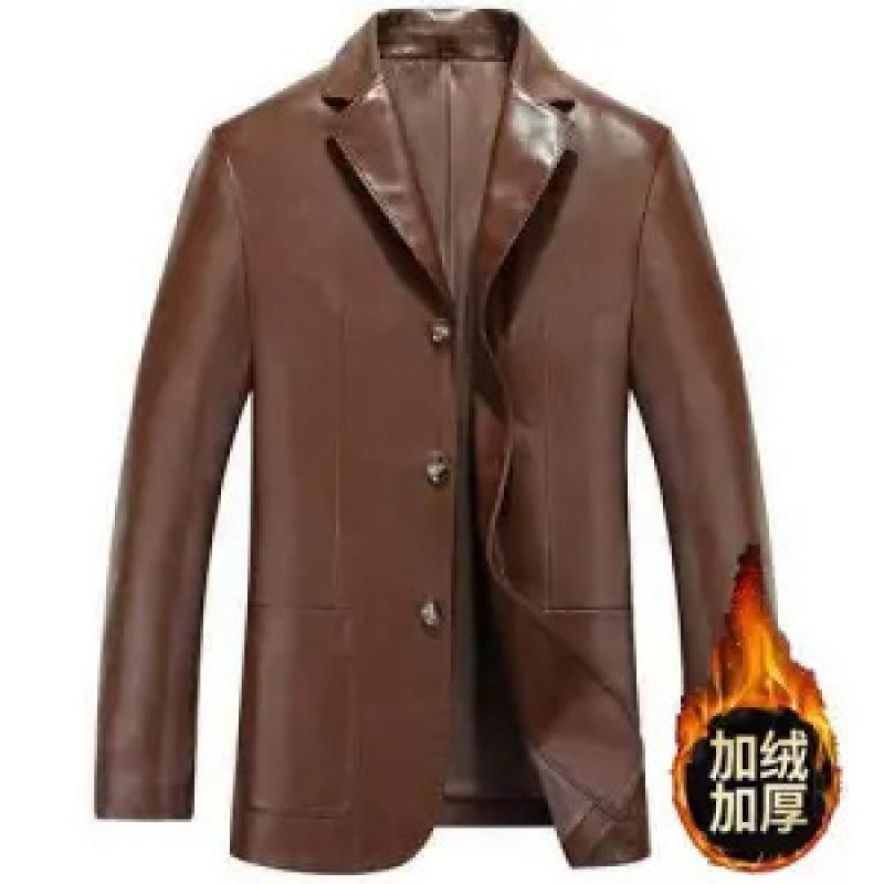 Brand Pu Leather Jacket Men Autumn Winter Casual Mens Jackets Solid Clothes Soft Motorcycle Outerwear