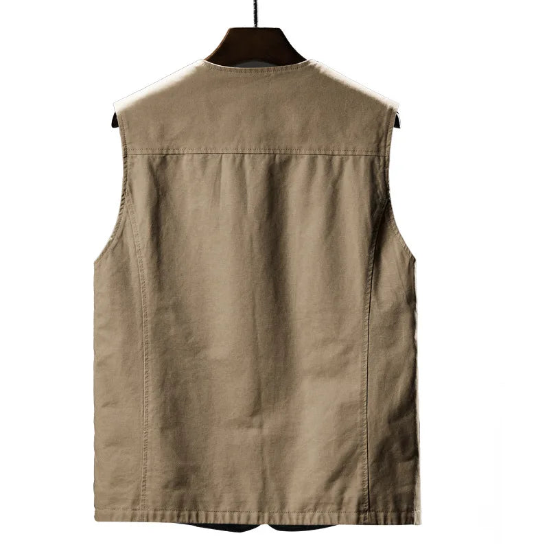 M-8XL Large Size Military Style Men's Casual Vests Cotton Breathable Mesh Sleeveless Jackets Male Outwdoor Fishing Waistcoat To