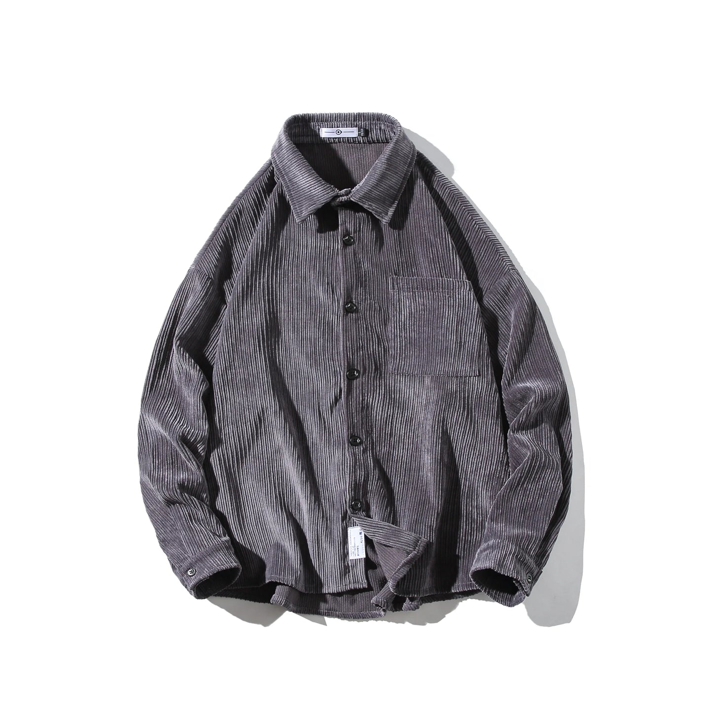 saferido Oversized Shirt For Men Streetwear Men's Corduroy Long Sleeve Shirts Harajuku Korean Shirt Unisex Fashion Clothing