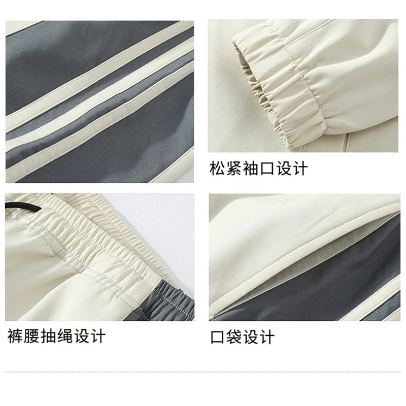 Sports suit men's spring and autumn new style casual teenager overalls suit men's plus size handsome suit