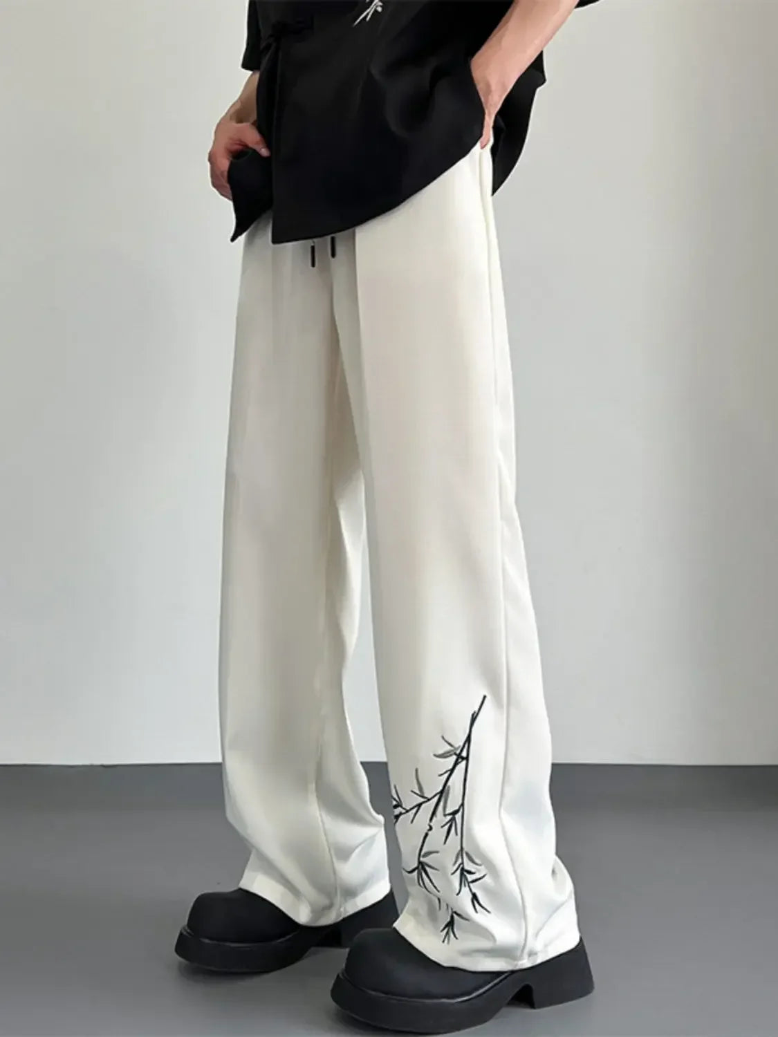 saferido Social Tailoring Business Work Man Suits Pants Office Ice Silk Cooling Trousers for Men Fabric Korean Style Clothes Designer Up