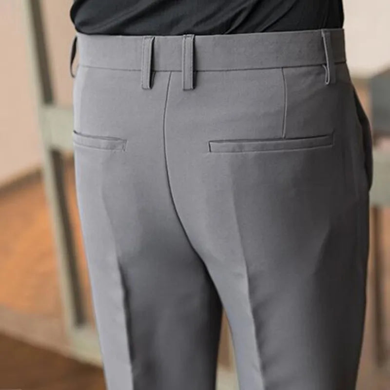saferido New Style Men's Spring Slim Fit Business Suit Trousers/Male Pure Color Stretch Pencil Pants Man Dress Pants Brand Clothing