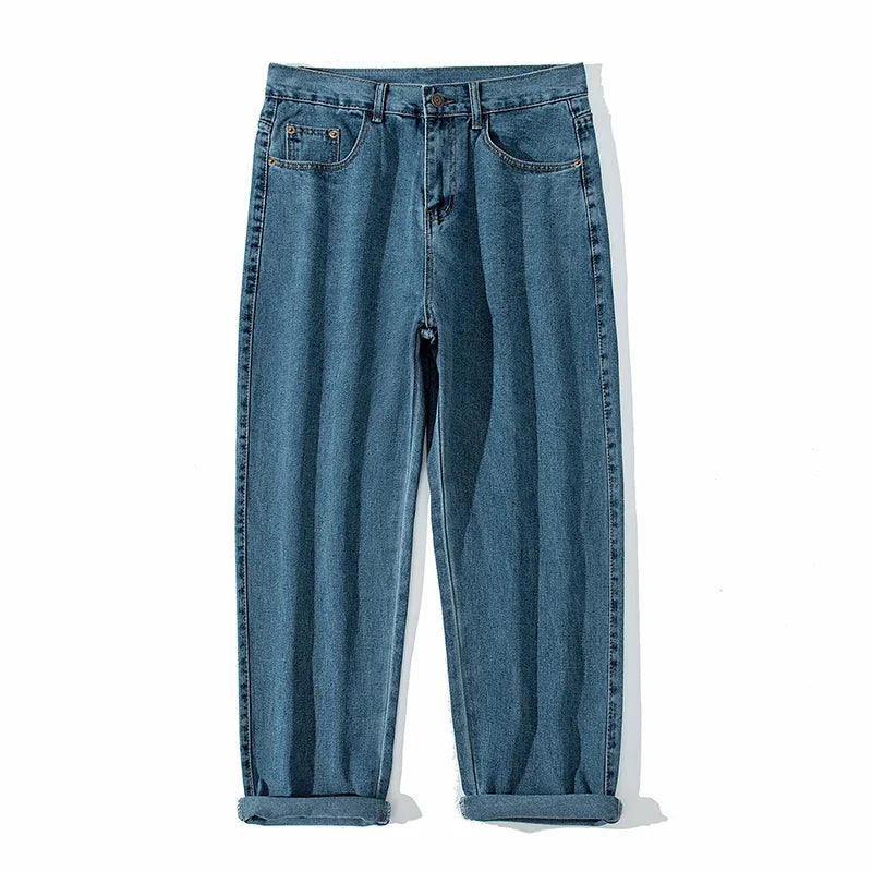 saferido Spring brand straight loose trouser Korean High street men and women can wear denim classic fashion trend boys girls jeans