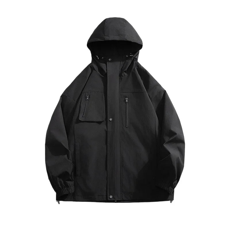saferido Men's Korean Style Clothes Original Clothing Hooded Jackets Man Hoodie Coats Models 2024 Outerwear Loose Fitting Spring