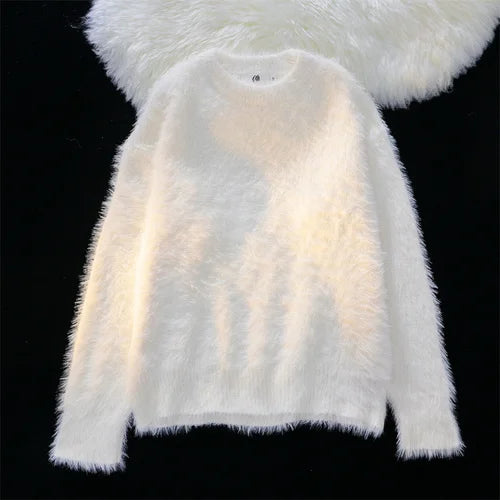 Men Autumn Winter New Oversize Solid Color Knitted Jumpers Male O-neck Sweater Tops Men Long Sleeve Warm Pullovers I594