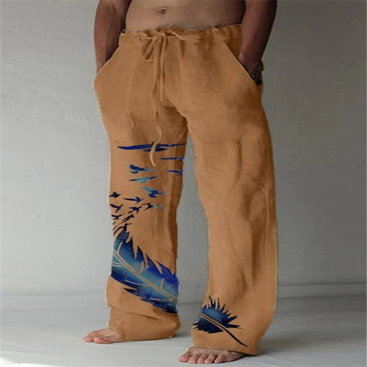 New Men's Sports Pants Casual Baggy Sweatpants Trousers Beach Holiday Yoga Jogging Pant Plus Size Fitness Pants Man Streetwear