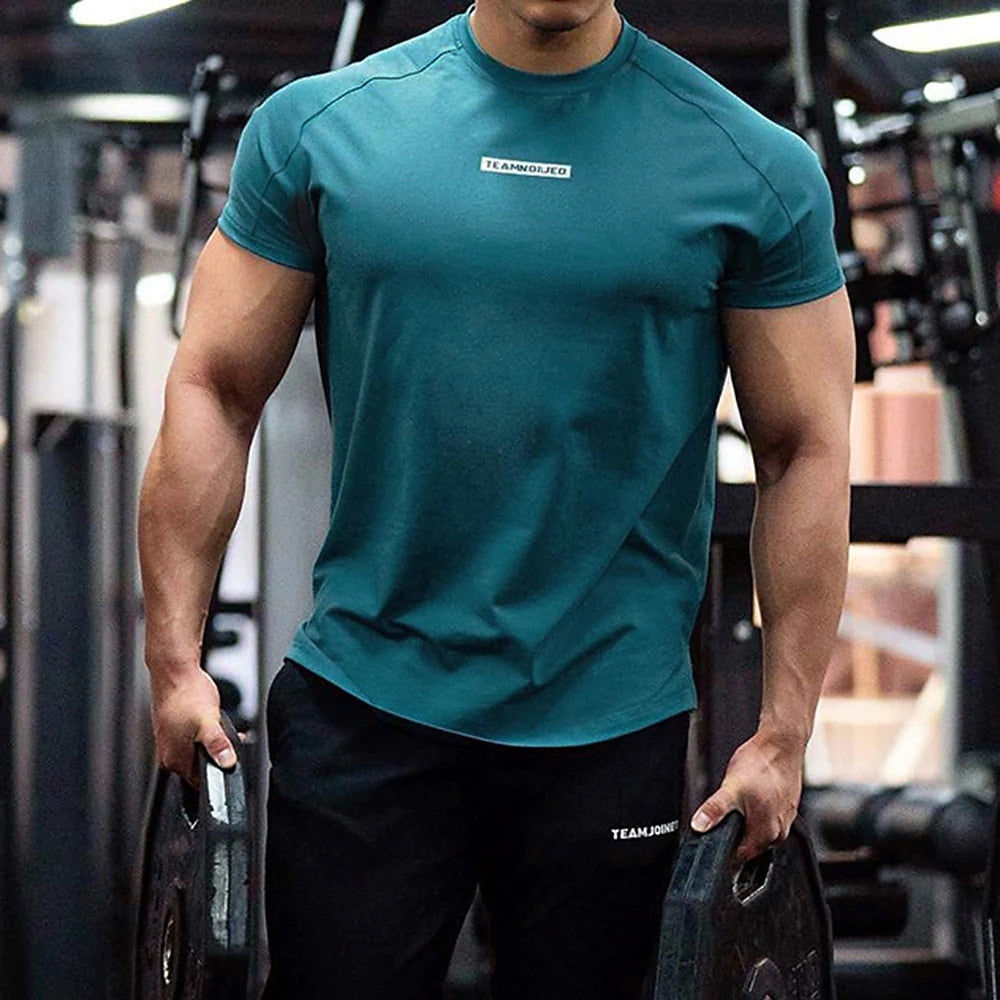 Men's Sports T-shirt Fashion Classic Tight-fitting Breathable Sweat-absorbing Quick-drying Fitness Advanced Outdoor Short Sleeve