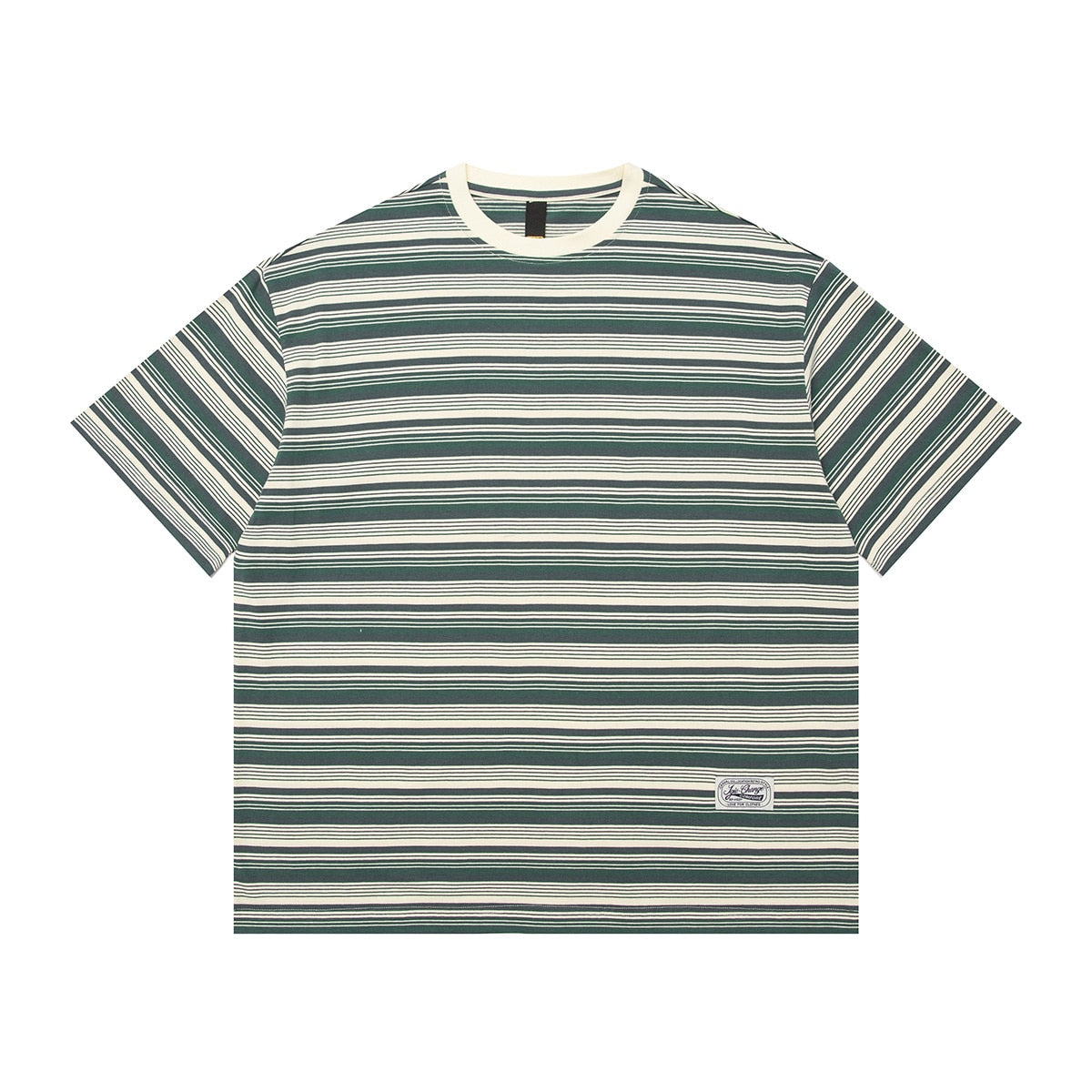 Color Match Striped 100% Cotton Short Sleeve Summer Tshirts for Men Round Neck Retro Patchwork Oversized Tees Casual Tank Tops