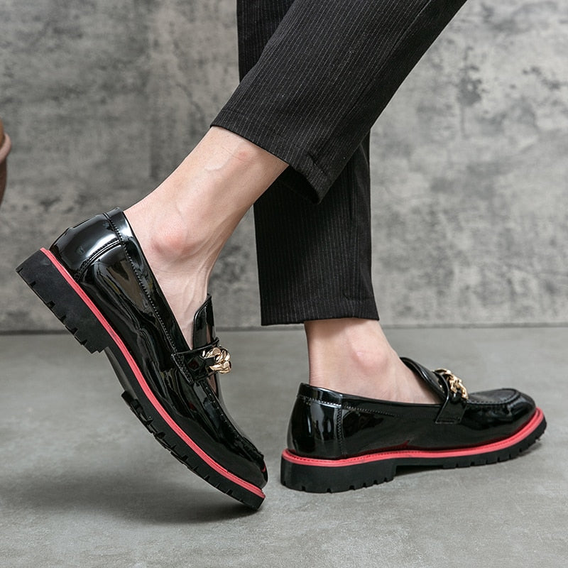 saferido Leather Designer Brand Luxury Men Casual Office Bussiness Black Loafers Mens Italian Wedding Dress Male Shoes mens shoes