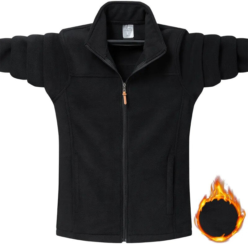US Plus Size 9XL New Winter Fleece Jacket Men Tactical Softshell Fleece Camping Work Coat Fashion Thick Warm Harajuku Parkas Man