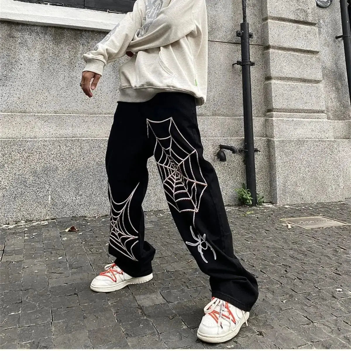 Streetwear Y2k Pants Anime Sweatpants Male Wide Leg Oversize Pants Men Techwear Baggy Straight Trousers