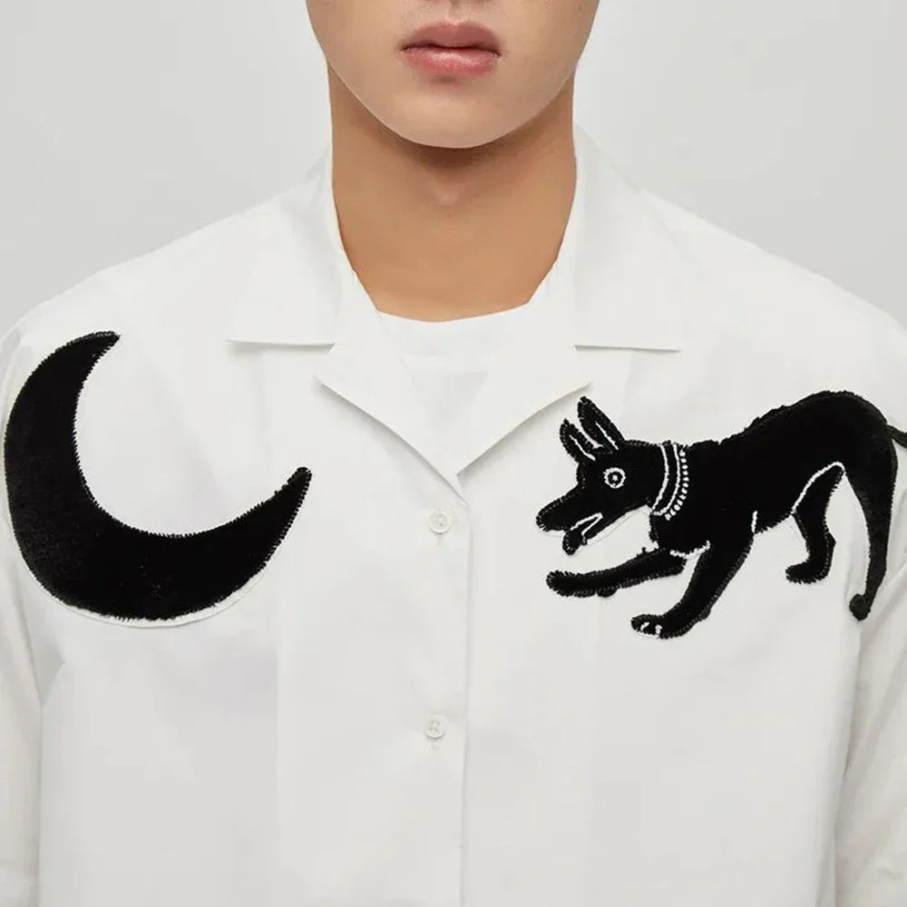 saferido Mens Japanese Graffiti Printed Casual Short-Sleeve Shirt 2024 New Genderless Fashion Personality Youth Trend Simple Shirt Unisex