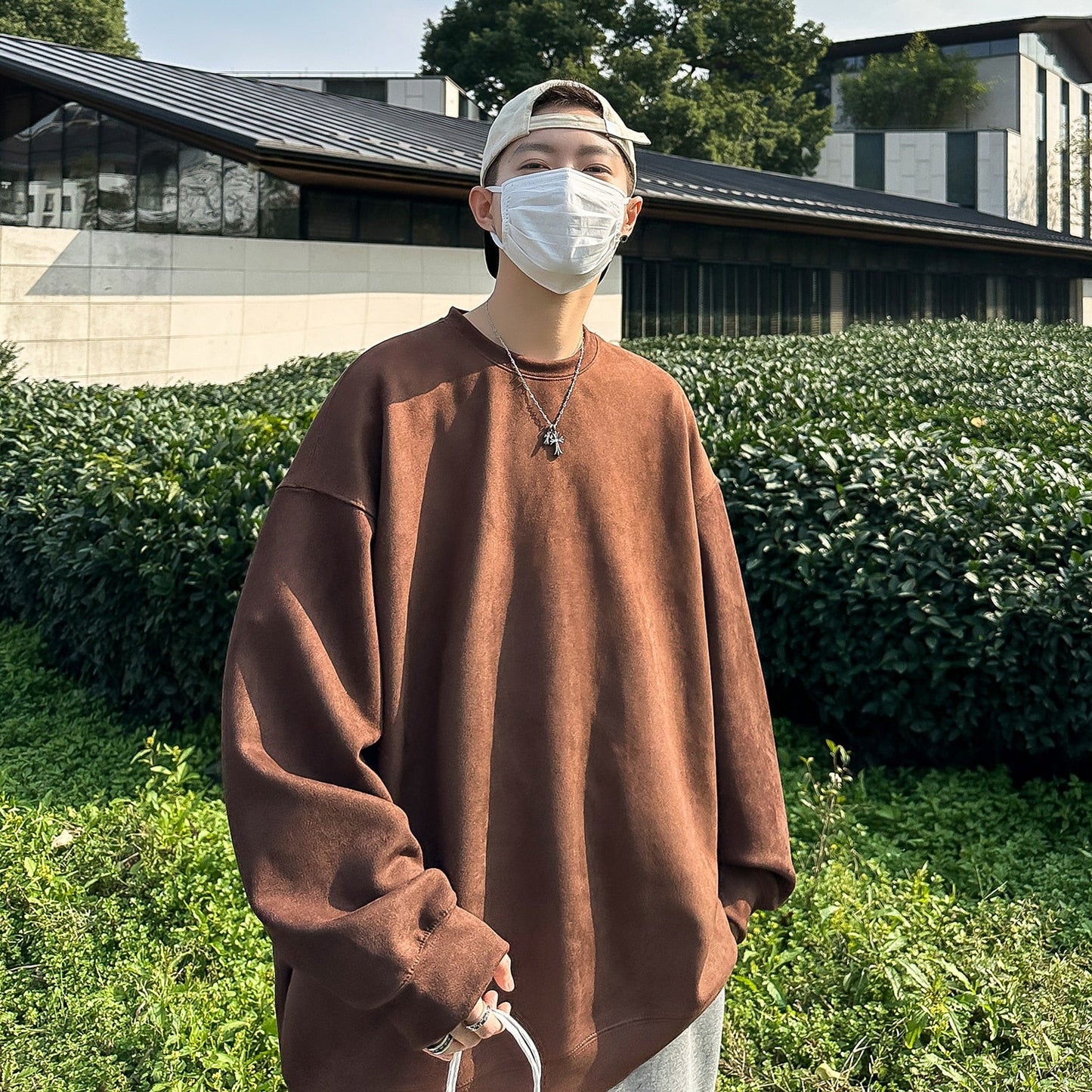 Korean Men's Oversized Sweatshirts Solid Color Hoodies Couple's Jumper Large High Street Hoodies Harajuku Fashion Male Pullovers