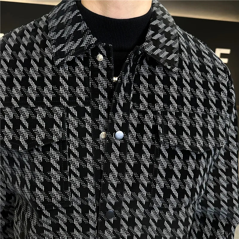 saferido Men Spring High Quality Striped Jackets/Male Slim Fit Lapel Casual Jackets Clothing Casual Streetwear Top 3XL-M