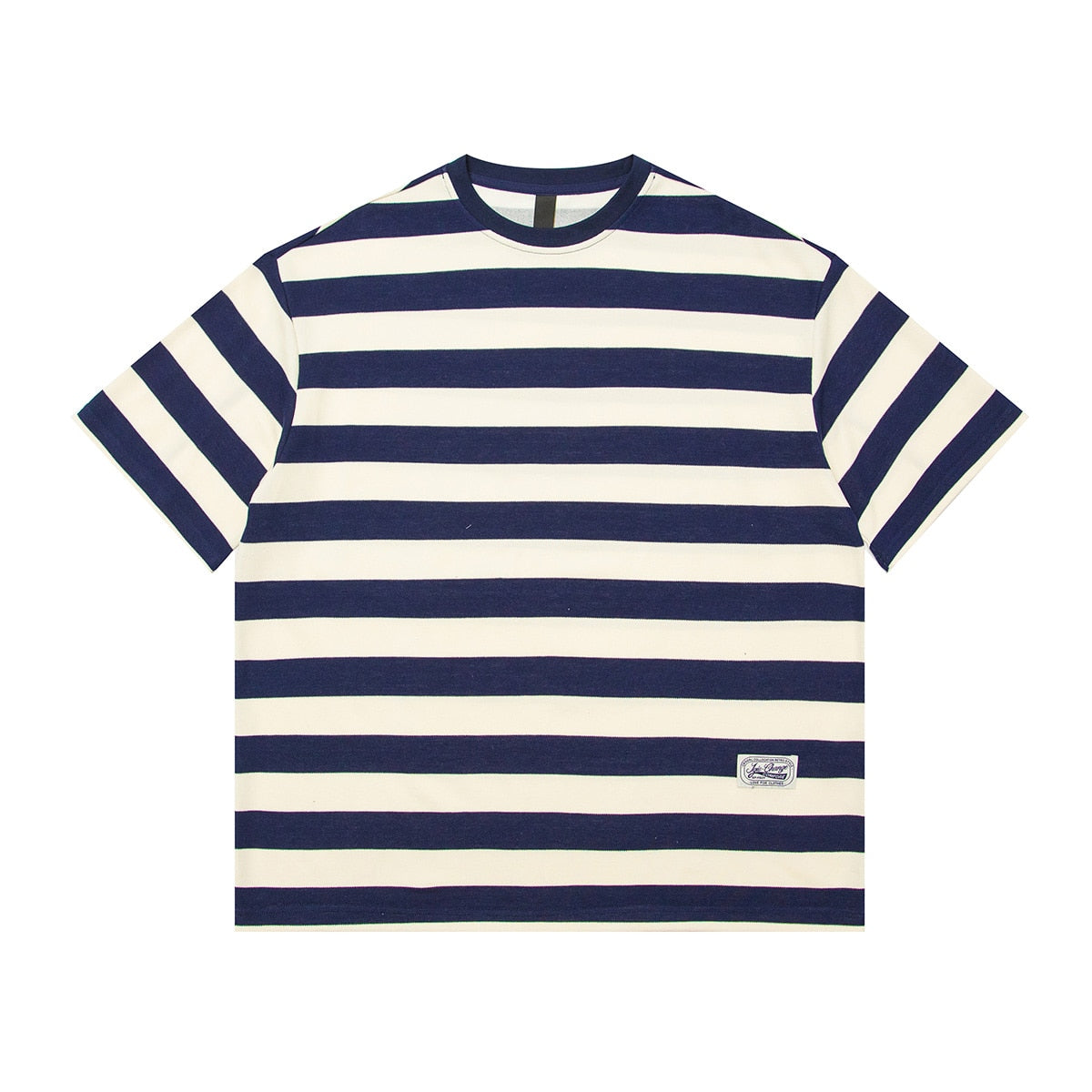 Color Match Striped 100% Cotton Short Sleeve Summer Tshirts for Men Round Neck Retro Patchwork Oversized Tees Casual Tank Tops