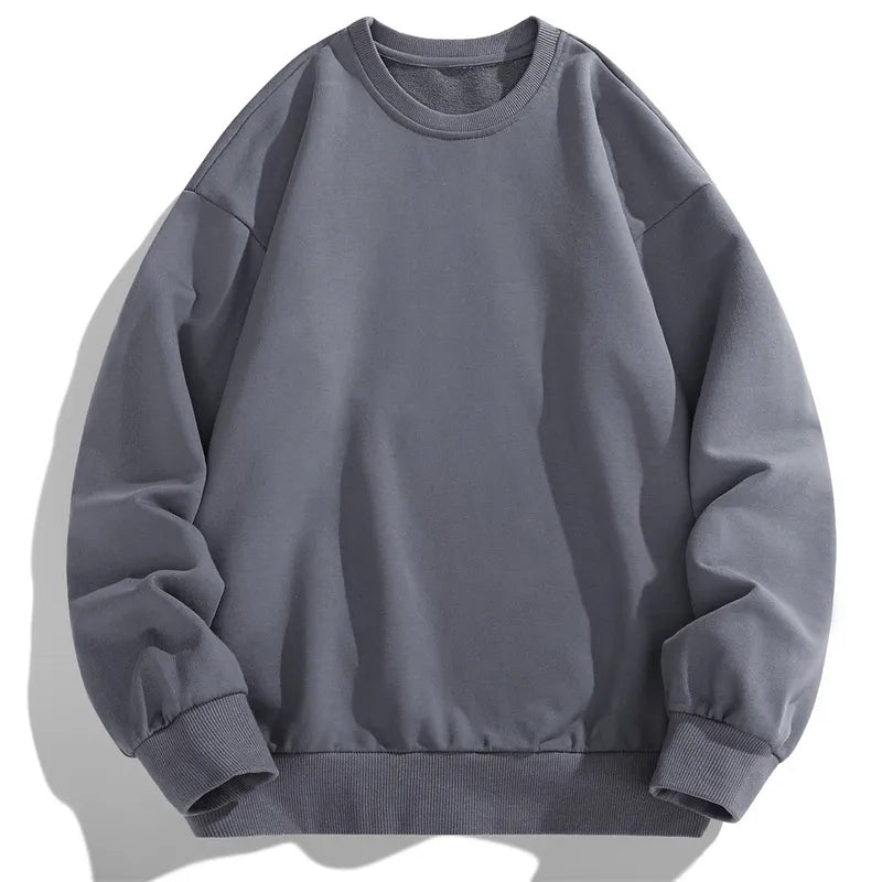 Fashion Solid White Sweatshirts Men Autumn Winter Casual Crewneck Sweatshirt Mens Hoodie Tops Male Brand Hip Hop Pullovers