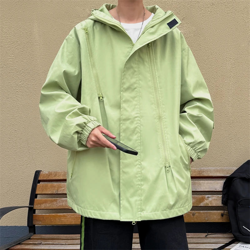 saferido Original Clothing Men's Korean Style Clothes for Men Loose Fitting Hoodie Men's Coats Models 2024 Popular Outerwear Jackets